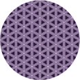 thumbnail image 1 of Ahgly Company Tapis de Zone Rond d'Intérieur Lavable à la Machine, Style Transitionnel, Prune Violet, 3 Pieds Rond, 1 of 7