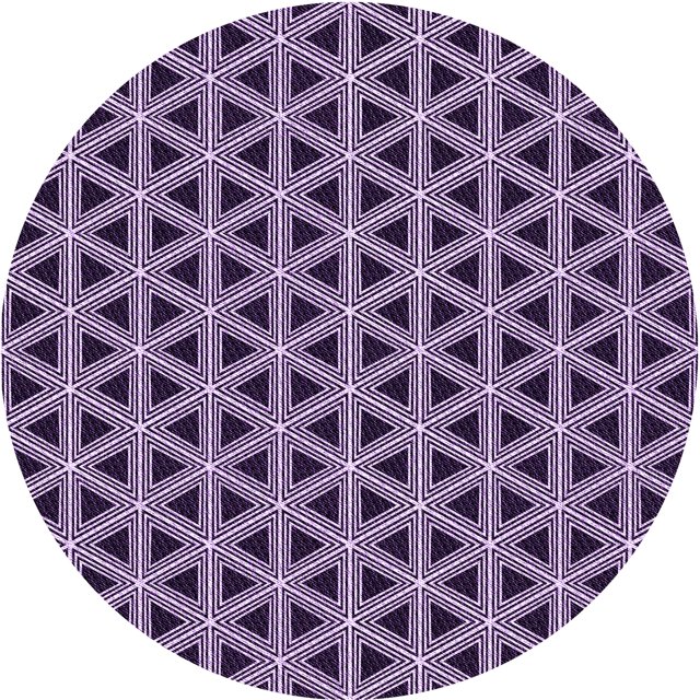 Ahgly Company Tapis de Zone Rond d'Intérieur Lavable à la Machine, Style Transitionnel, Prune Violet, 3 Pieds Rond