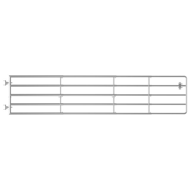 vidaXL Field Gate Farm Gate for Poultry Animals Garden Gate Farm Door Silver