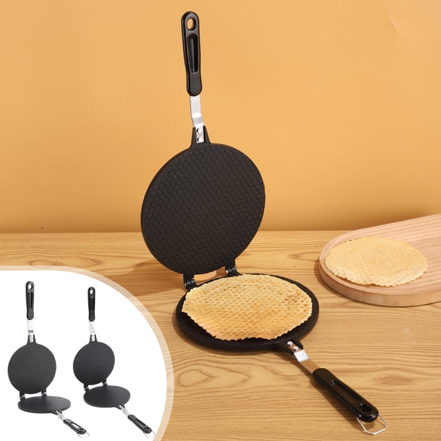 Non-Stick Egg Roll Maker & Waffle Press for Crepes, Ice Cream Cones, and Desserts - Aluminum Alloy Baking Mold