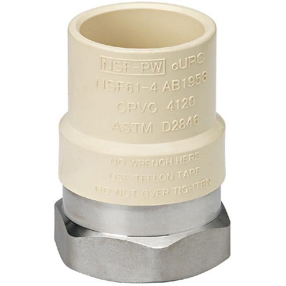 Homewerks 541-34-34-B 0.75 in. Female Iron Pipe Stainless Steel CPVC Adapter