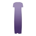 thumbnail image 4 of fatyb Robes Maxi à Manches Courtes pour Femmes Col Ras du Cou Décontractées Longues Robes Imprimées Robes T-Shirt d'Été, 4 of 5