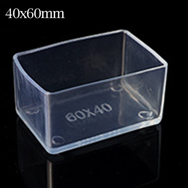 Luckyn Chair Leg Cap Covers Clear, 12 Pcs Rubber Chair Leg Rectangle Covers Furniture Table Feet Floor Protectors
