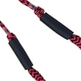 thumbnail image 2 of Elastic Boat Bungee Dock Line Docking Rope Boat Carabiner Boating Dock Line Stretches to 5.5ft Red Black Wave, 2 of 9