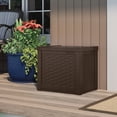 thumbnail image 2 of Suncast 22 Gallon Outdoor Patio Small Deck Box with Storage Seat, Java, 2 of 8
