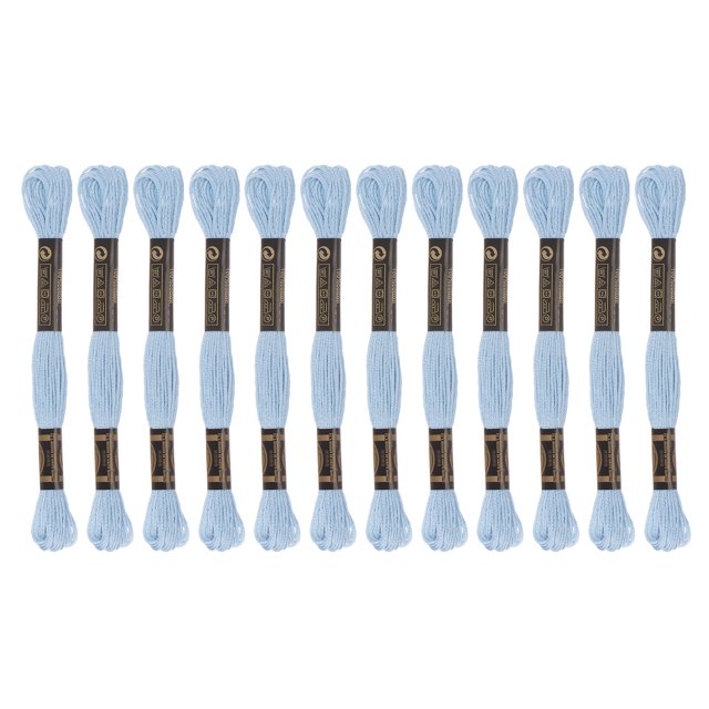 Unique Bargains Pale Blue Embroidery Floss, 8m, 12 Skeins