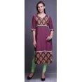 thumbnail image 2 of Bimba Kurtis Droits à Panneaux pour Femmes Robe Kurti Longue Haut Indien Imprimé, 2 of 5