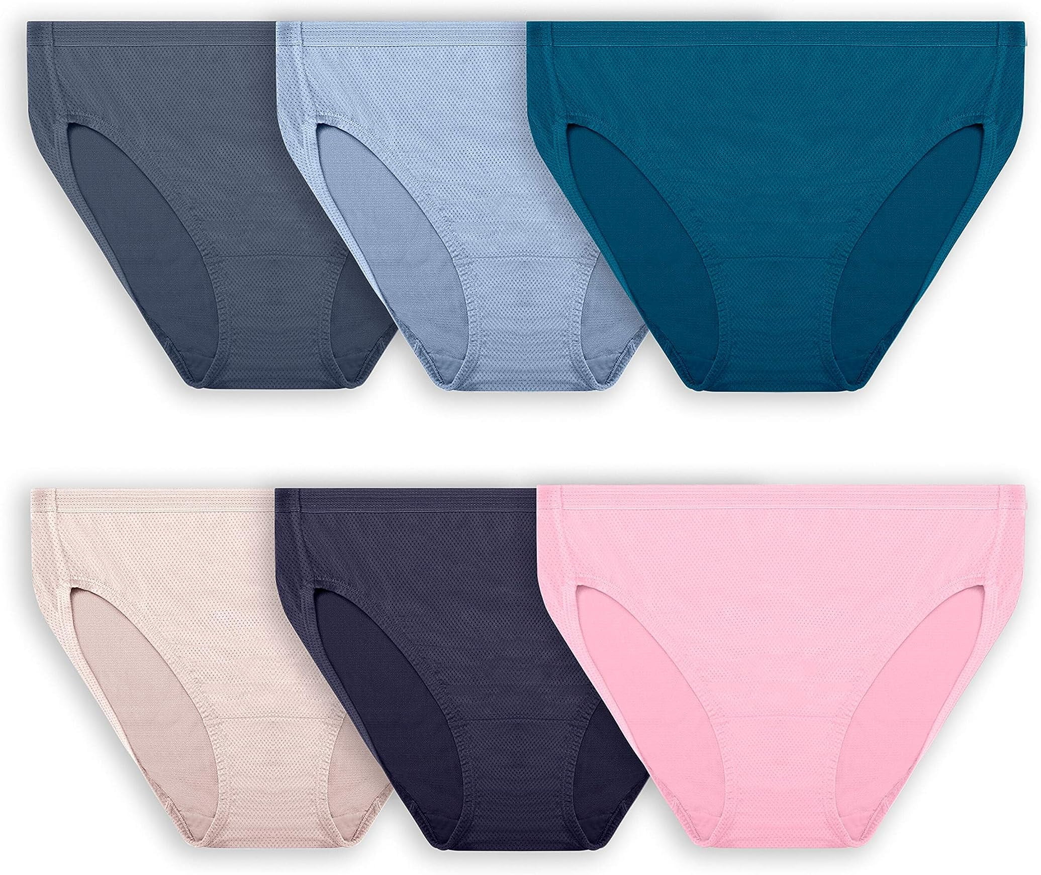 Fruit Of The Loom Womens Plus Fit for Me Breathable Micro-Mesh Hi-Cut Panty Asso