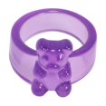 thumbnail image 1 of LYMAYTER Candy Color Ring Little Bear Ring - Korean INS Style, Acrylic, 1 of 6