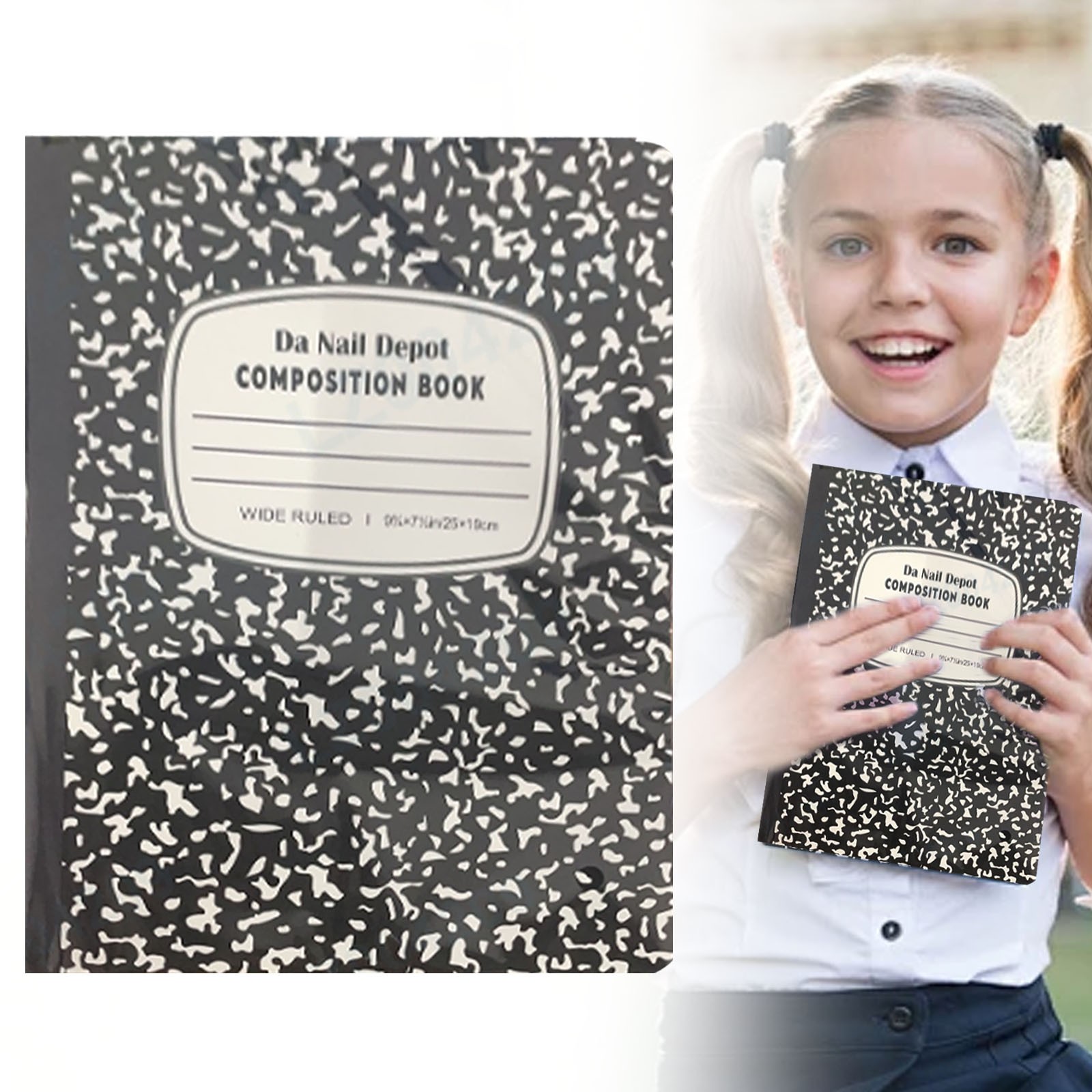 WHEANG Wide Ruled Notebook Composition Notebooks Wide Ruled Composition Book Wide Notebook PaperSewn Binding Cover Assorted Colors