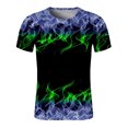 thumbnail image 2 of LSLJS T-Shirts Chemises pour Hommes Motif de Flamme 3D Imprimé T-Shirts à Manches Courtes Décontractés Graphiques Col Rond Tees, 2 of 3