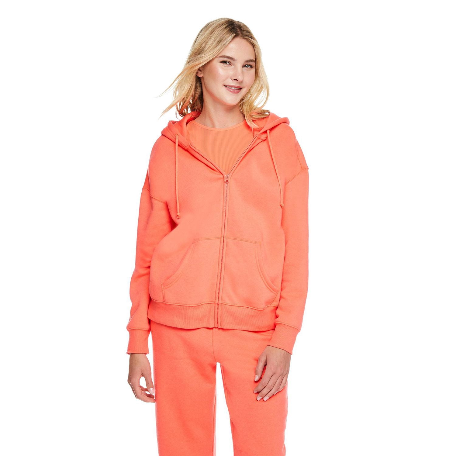 No Boundaries Women's Oversized Zip-Up Hoodie