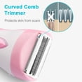 thumbnail image 3 of Tignapoo Tondeuse Électrique pour Femmes pour les Poils Intimes, des Aisselles, des Jambes et du Visage - Imperméable, Utilisation à Sec/humide, Options Rose et Violet, Têtes Lavables Incluses, 3 of 6