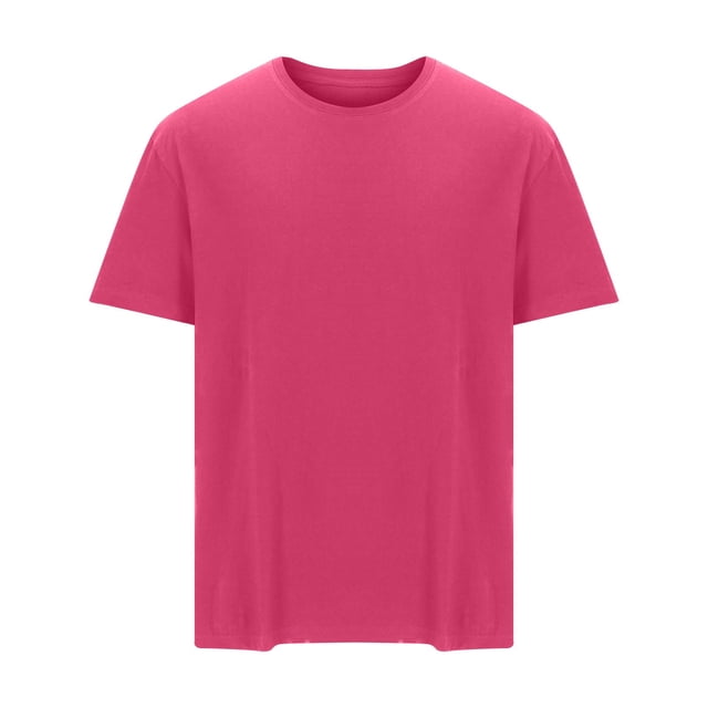 AherBiu T-Shirt pour Homme Grande Taille à Col Rond en Coton Léger Tee Confortable T-Shirts en Coton Doux