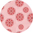 thumbnail image 1 of Ahgly Tapis Rond Lavable en Machine Intérieur Transitionnel Rouge Clair Rose, 3 Pieds Rond, 1 of 7