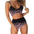 thumbnail image 1 of TIMIFIS Maillot de Bain Bikini Taille Haute pour Femme, Imprimé Floral, à Nouer, Deux Pièces, 1 of 4