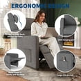 thumbnail image 4 of Power Recliner Chair with Massage & Heat - Adjustable Electric Lounge Chair - Tall Back, Padded Seat, Side Pockets, USB Port, Lumbar Support - Perfect for Home Theater, Living Room or Game Room, 4 of 10