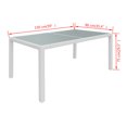 thumbnail image 4 of vidaXL 7 Piece Outdoor Dining Set Poly Rattan Cream White, 4 of 5