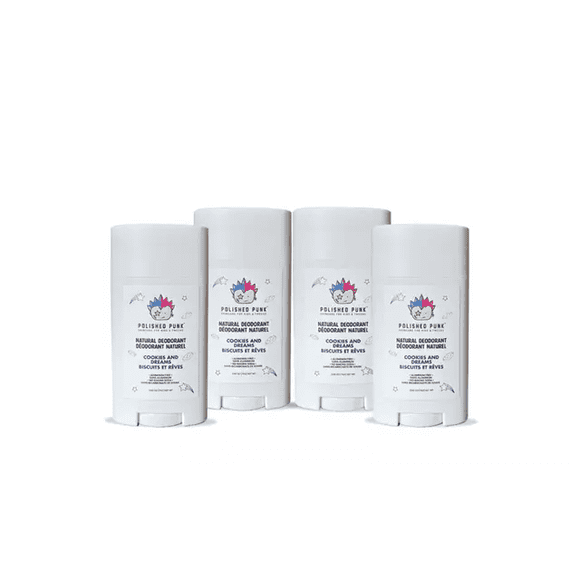 Polished Punk - Natural Deodorant in Cookies and Dreams (Pack of 4)