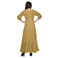 thumbnail image 3 of Moomaya Printed Round Neck 3/4 Sleeve Long Maxi Dress With Drawstring Waist, 3 of 3