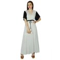 thumbnail image 3 of Bimba Long Maxi Dress Frilled Sleeve Cotton Gown Boho Chic Style Custom Clothing, 3 of 9