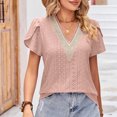 thumbnail image 5 of Birdeem Blouse Mode pour Femmes à Manches Courtes, Col en V, Coupe Ample, Manches Bouffantes, Imprimée, 5 of 5