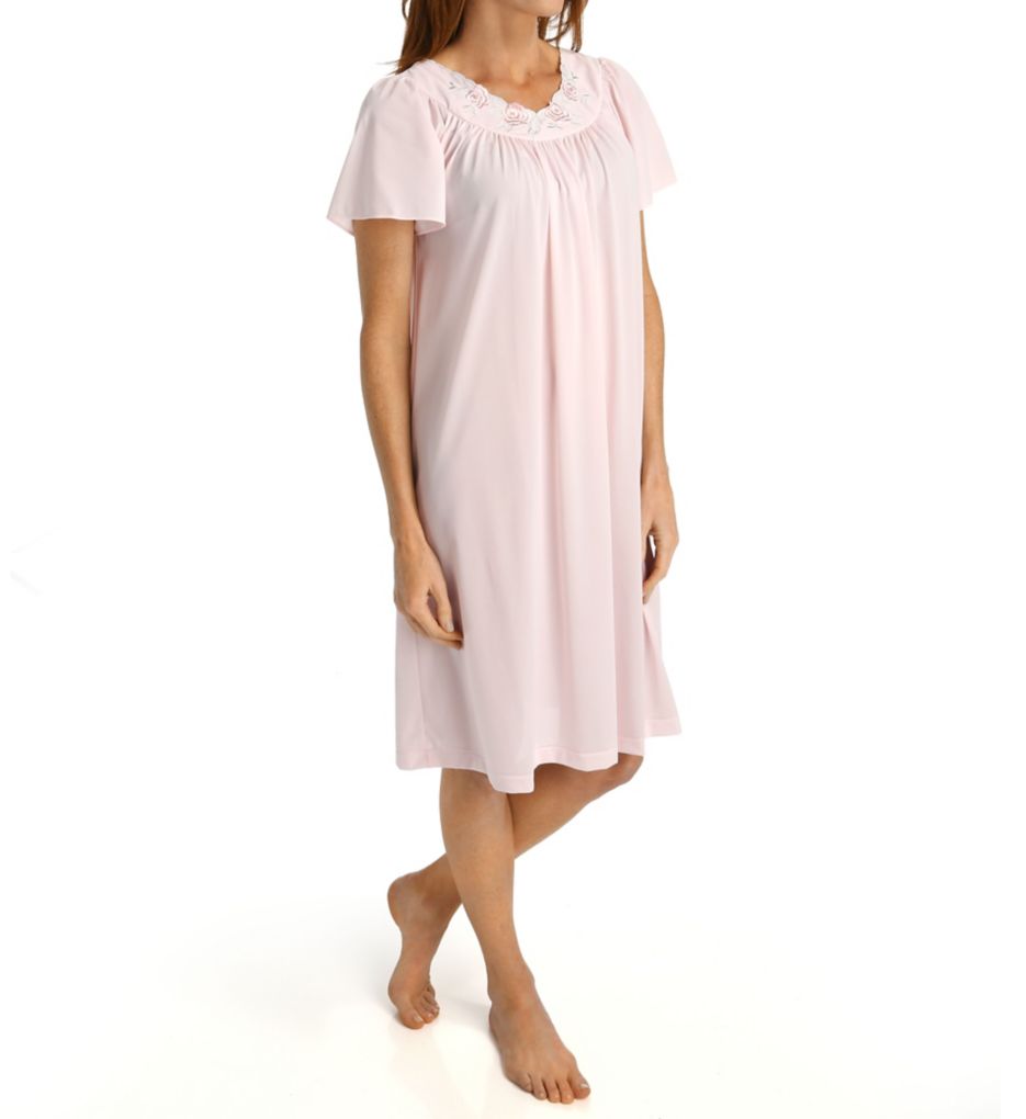Robe à Manches Courtes pour Femmes Shadowline 36280 Petals (Rose m)