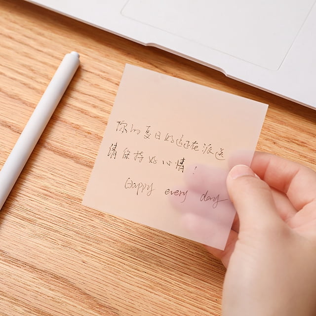 WHEANG Note Autocollante Transparente Notes Autocollantes Transparentes Notes Autocollantes Claires Notes Autocollantes Imperméables pour Étudiants et Maison 50 Pcs m Multicolore