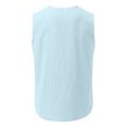thumbnail image 3 of Tank Top for Men, Men Summer Drawstring Pocket Solid Color Printed Sleeveless Tank Top Casual Shirt, 3 of 3