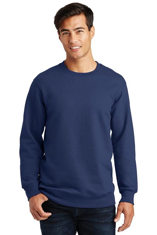 Port 1154064 Fan Favorite Fleece Crewneck Sweatshirt, Team Navy - Large