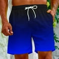 thumbnail image 4 of Meichang Mens Gradient Swim Trunks Summer 5 Inch Quick Drying Swimming Shorts Casual Elastic Waist Surfing Boardshorts Lightweight Drawstring Bathing Suits with Pockets Blue 4XL, 4 of 9