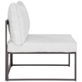 thumbnail image 2 of Modway Fortuna Aluminum Outdoor Armless Chair in Brown/White, 2 of 3