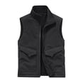 thumbnail image 2 of LOVZFMLL Jackets for Men's Thin Workwear Solid Color Stand Collar Sleeveless Jacket Tank, 2 of 4