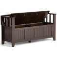 thumbnail image 3 of Simpli Home Acadian Banc d'Entrée Transitionnel en Bois de 48 Pouces Brun Brunette, 3 of 7