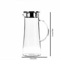 thumbnail image 3 of Huayishang Glass&Bottle Glass Pitcher With Lid Glass Carafe With Handle And Spout Iced Tea Glass Pitcher Heat Glass Water Glass Jug Pitcher For Fridge Lemonade Hot Cold Water, 3 of 9