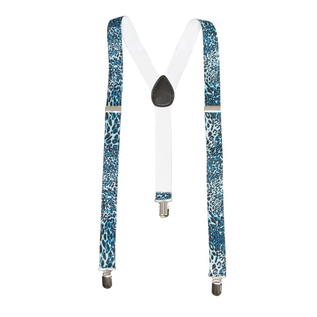 Bretelles Extensibles Blue Cheeta à 3 Pinces
