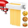 thumbnail image 1 of Accessoire pour Machine à Pâtes pour Mélangeurs sur Socle KitchenAid - Ensemble 3 en 1 d'Accessoires pour Pâtes Incluant Rouleau à Pâtes, Coupe-Spaghetti et Fettuccine, Accessoires d'Attache pour Machine à Pâtes pour KitchenAid, 1 of 5