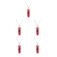 thumbnail image 3 of QualitChoice Hexagon Column Charm Exquisite Women Men Making Findings Handmade Anniversary Hanging Pendants Colorful Crystal Red 5Set, 3 of 6