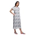 thumbnail image 3 of Moomaya Chemise de Nuit d'Allaitement à Col Rond Imprimée pour Femmes en Coton, 3 of 6