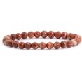 thumbnail image 1 of Bracelet Extensible Unisexe en Perles Rondes de 6 mm en Jaspe de Rivière Rouge Naturel, 1 of 2