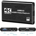 thumbnail image 2 of DIGITNOW 4K Audio Video Capture Card, HDMI USB 3.0 Video Capture Device, Full HD 1080P for Game Recording, Live Streaming Broadcasting-Black, 2 of 7