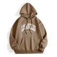 thumbnail image 1 of Chandail à Capuche Graphique pour Femmes, Col Rond, Manches Longues, Veste d'Hiver Décontractée, Chandail à Capuche, 1 of 3