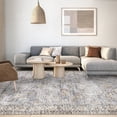 thumbnail image 1 of HOMERRY Area Rug 5' x 7' Tribal Rug for Living Room Washable Rug Stain Resistant Non-Shed Carpet Geometric Print Low Pile Mat, Blue, 1 of 7