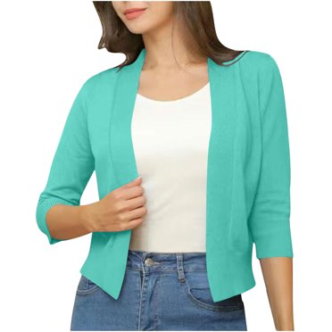 Lovzfmll Cardigan Sweaters for Women, Basic Short Knit Outerwear Short Women Fall Clothes Ribbed Early Fall Fashion