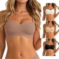 thumbnail image 1 of Comfortable Transparent Shoulder Strap Backless Spongeless Bra with Convertible Straps for Everyday Wear, 1 of 5