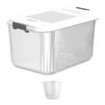 thumbnail image 1 of Lipstore Grain Rice Storage Container Airtight Rice Storage Bin for Cereal Flour Nuts 12.5KG White, 1 of 8