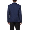 thumbnail image 3 of INSPIRE CHIC Men's Blazer One Button Notched Lapel Chest Pocket Front Flap Blazer 2XL Navy Blue, 3 of 7