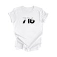 thumbnail image 1 of 716 Buffalo New York USA Code Régional Skyline de la Ville Cadeau - T-Shirt Unisexe - Inspired X, 1 of 1