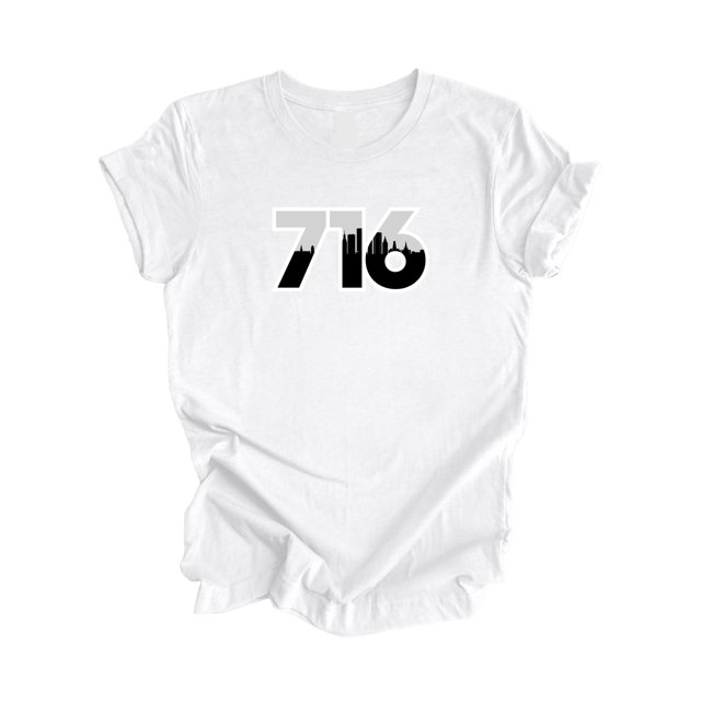 716 Buffalo New York USA Code Régional Skyline de la Ville Cadeau - T-Shirt Unisexe - Inspired X