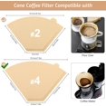 thumbnail image 5 of EcoNesxp 200pcs coffee filter sheets coffee filter coffee filter cone paper for hand pour over coffee machine, 5 of 5